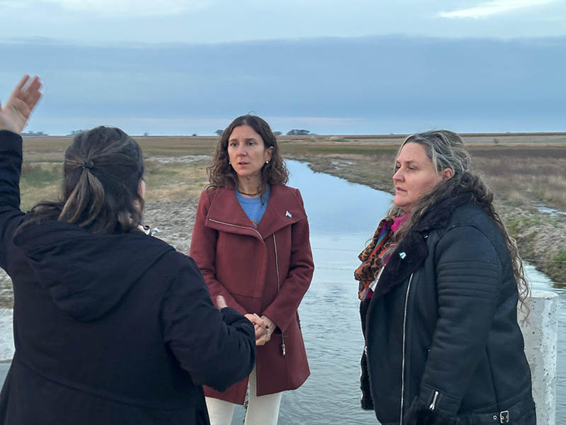 DI GREGORIO RECORRIÓ LAS OBRAS PROVINCIALES DE PROTECCIÓN HÍDRICA PARA LA CIUDAD DE TEODELINA