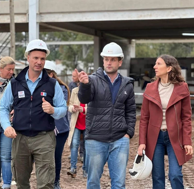 ENRICO Y DI GREGORIO VALORARON EL AVANCE DE OBRA EN LA NUEVA ESCUELA AGROTÉCNICA